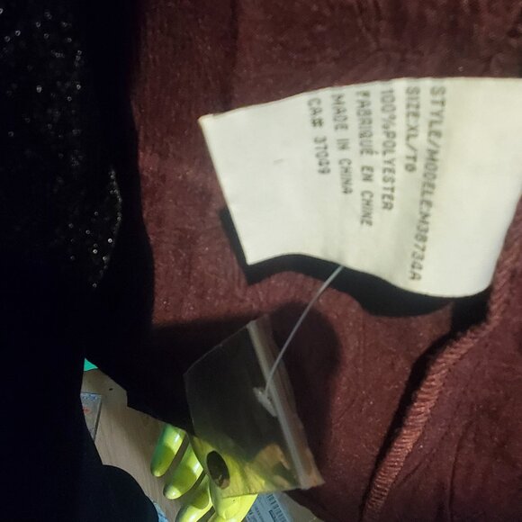 Marie claire women's long sleeves shirt leather effects button down crimson red - Picture 9 of 12